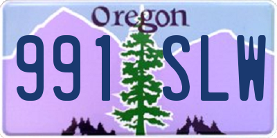 OR license plate 991SLW