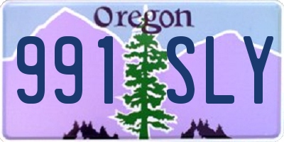OR license plate 991SLY