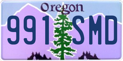 OR license plate 991SMD