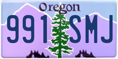 OR license plate 991SMJ