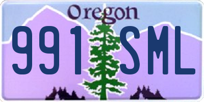 OR license plate 991SML