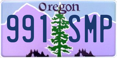 OR license plate 991SMP