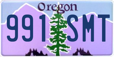 OR license plate 991SMT