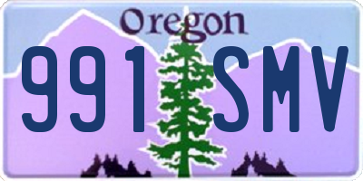 OR license plate 991SMV