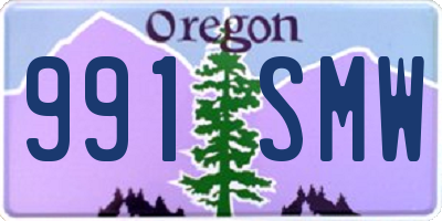 OR license plate 991SMW