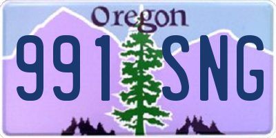 OR license plate 991SNG