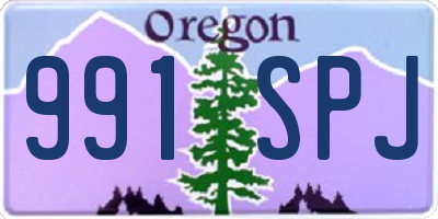 OR license plate 991SPJ