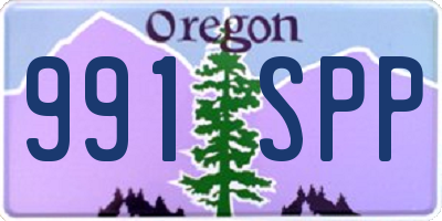 OR license plate 991SPP