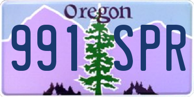 OR license plate 991SPR