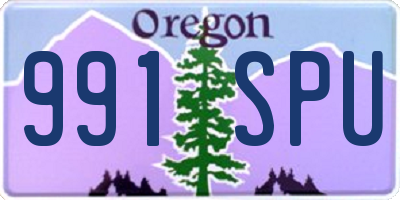 OR license plate 991SPU
