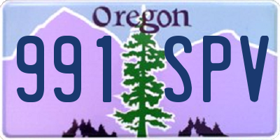 OR license plate 991SPV