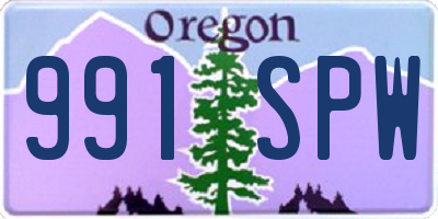 OR license plate 991SPW