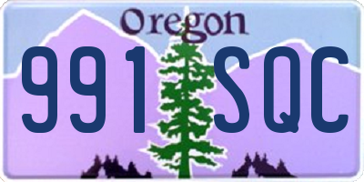 OR license plate 991SQC