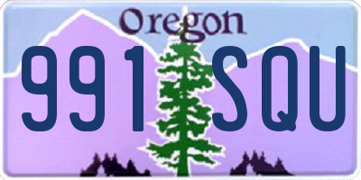 OR license plate 991SQU