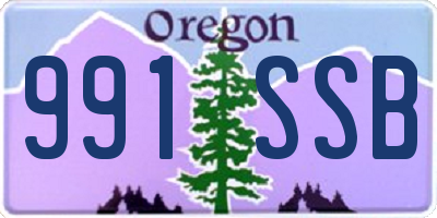 OR license plate 991SSB