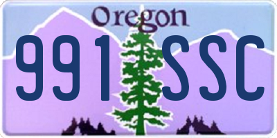 OR license plate 991SSC