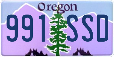 OR license plate 991SSD