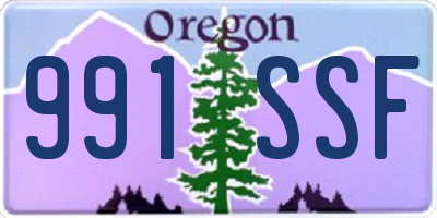 OR license plate 991SSF