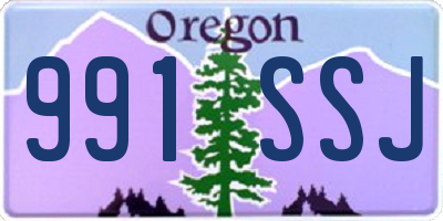 OR license plate 991SSJ