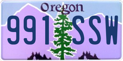 OR license plate 991SSW