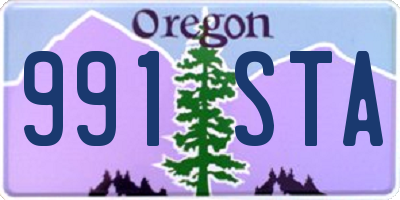 OR license plate 991STA