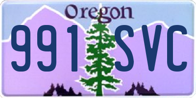 OR license plate 991SVC