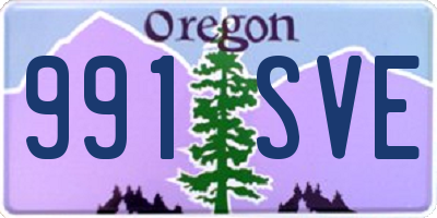 OR license plate 991SVE