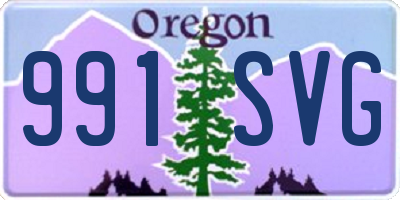 OR license plate 991SVG
