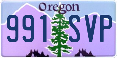 OR license plate 991SVP