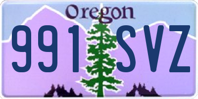 OR license plate 991SVZ