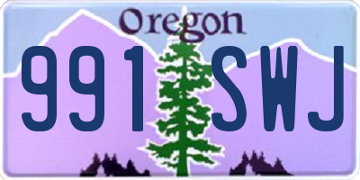 OR license plate 991SWJ