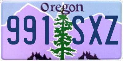 OR license plate 991SXZ