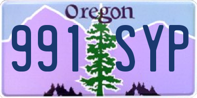 OR license plate 991SYP