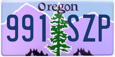 OR license plate 991SZP