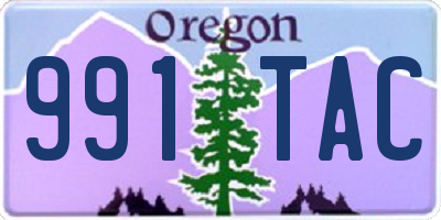 OR license plate 991TAC