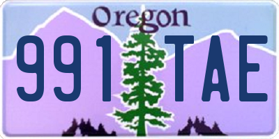OR license plate 991TAE