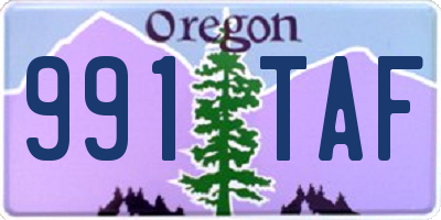 OR license plate 991TAF