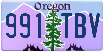 OR license plate 991TBV