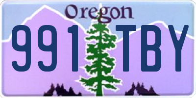 OR license plate 991TBY