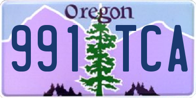 OR license plate 991TCA