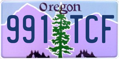 OR license plate 991TCF