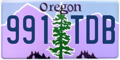 OR license plate 991TDB
