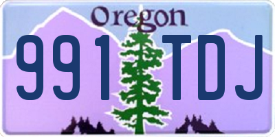 OR license plate 991TDJ