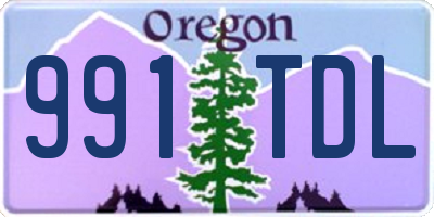 OR license plate 991TDL