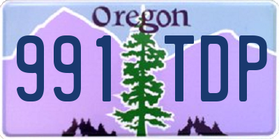 OR license plate 991TDP
