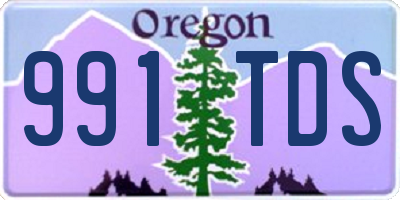 OR license plate 991TDS