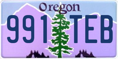 OR license plate 991TEB