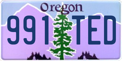 OR license plate 991TED