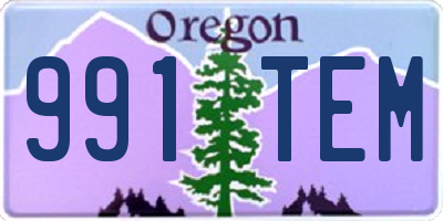 OR license plate 991TEM