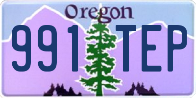 OR license plate 991TEP